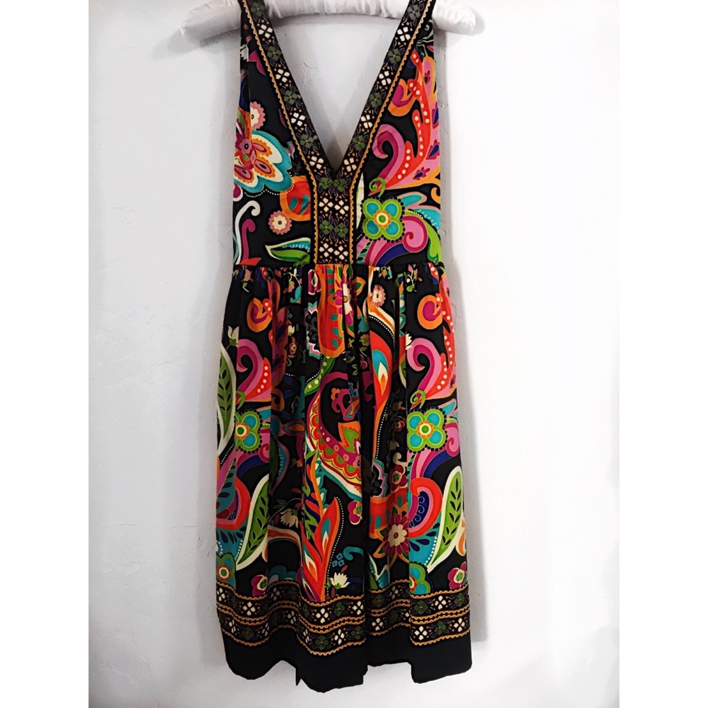 Colorful dress with floral print